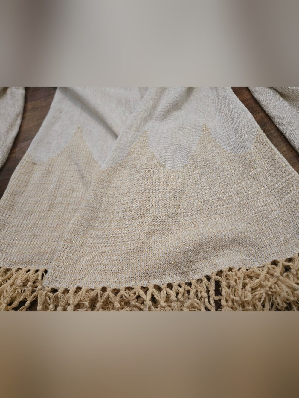 Lilly Pulitzer Medium Knit Beige Tassel Cotton Blend Cardigan Sweater - Picture 6 of 9
